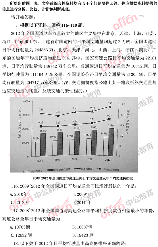 2014年國家公務(wù)員考試資料分析 